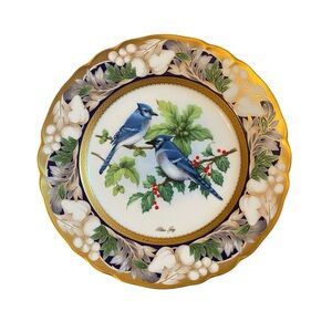 Beautiful Noritake Birds of America, Blue Jay Collector Plate, #1526 of 3000